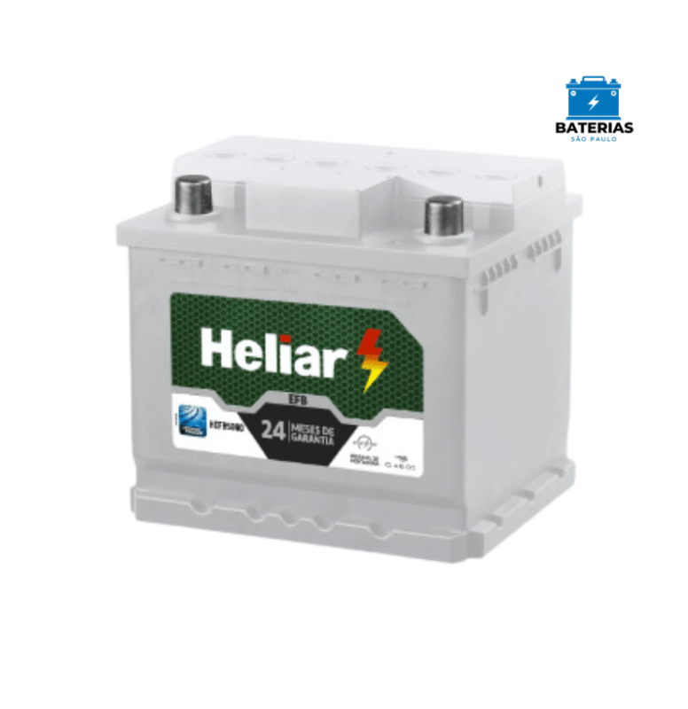 Bateria Heliar 50 Amperes H50JD - Polo Direito