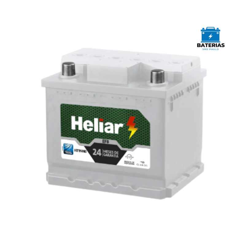 Bateria Heliar 50 Amperes H50JD - Polo Direito