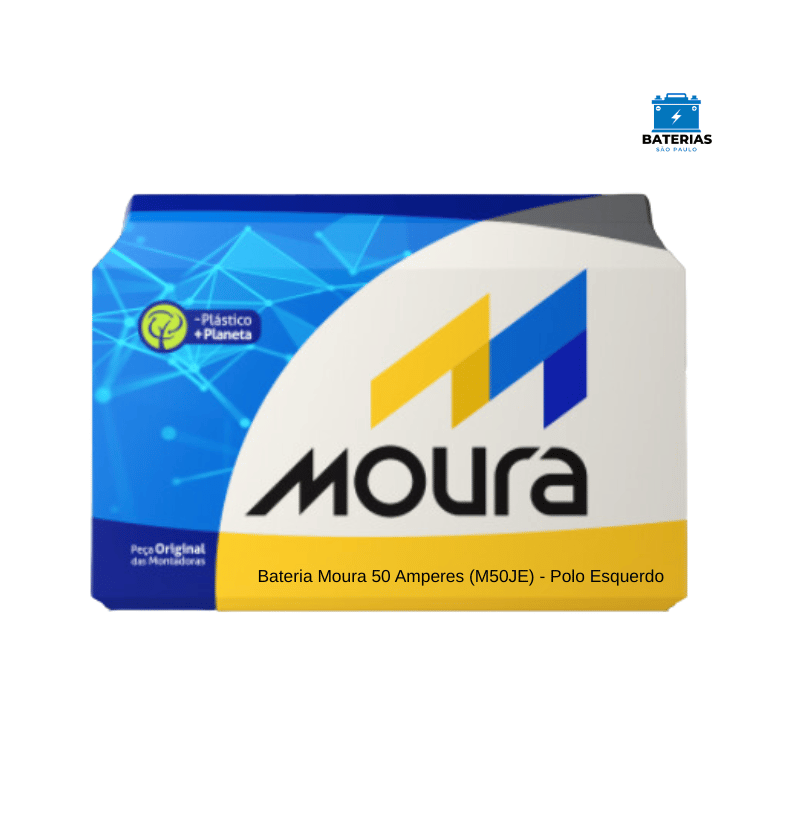 Bateria Moura 50 Amperes (M50JE) - Polo Esquerdo