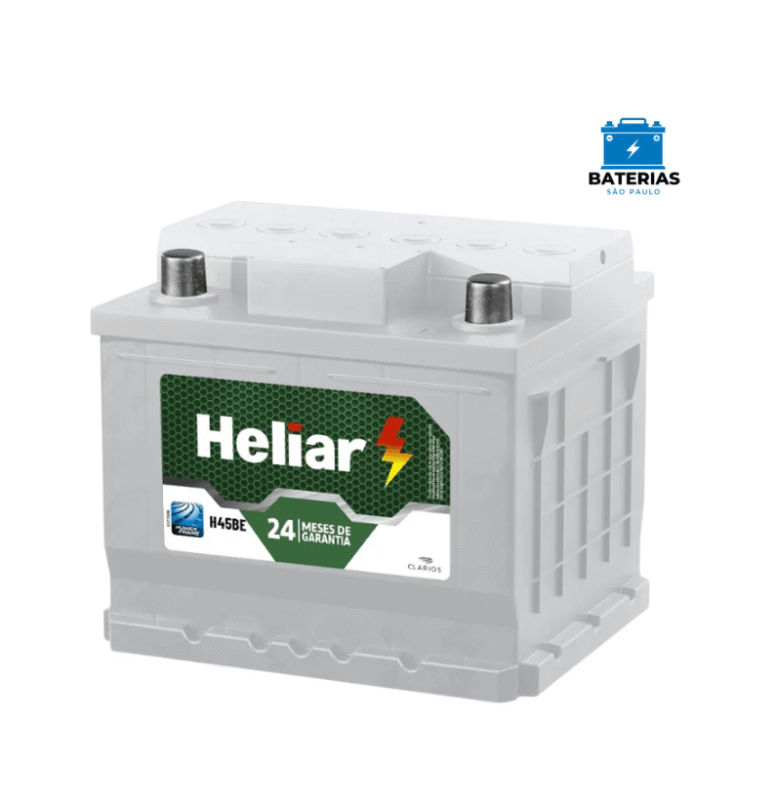 Bateria Heliar 60 Amperes H60DE Caixa Branca - Polo Esquerdo