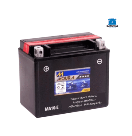Bateria Moura Moto 10 Amperes (MA10E) - AGM/VRLA - Polo Esquerdo