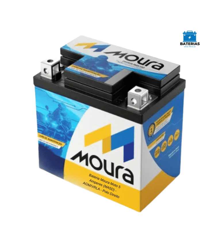 Bateria Moura Moto 5 Amperes (MA5D) - AGM/VRLA - Polo Direito