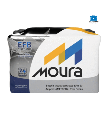 Bateria Moura Start Stop EFB 50 Amperes (MF50ED) - Polo Direito