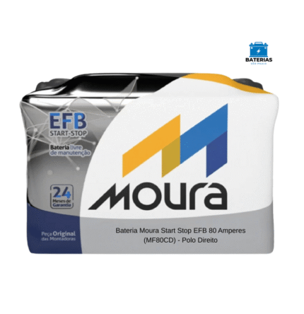 Bateria Moura Start Stop EFB 80 Amperes (MF80CD) - Polo Direito