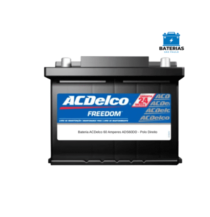 Bateria ACDelco 60 Amperes ADS60DD - Polo Direito