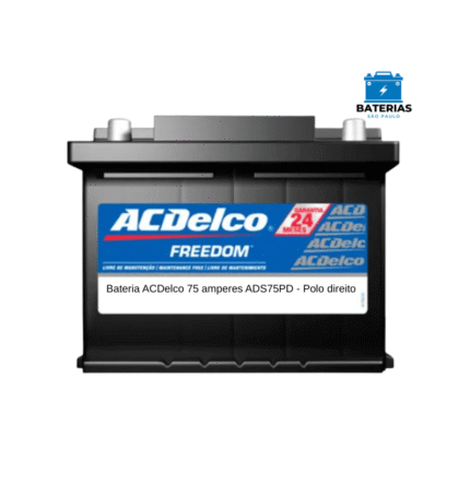 Bateria ACDelco 75 amperes ADS75PD - Polo direito